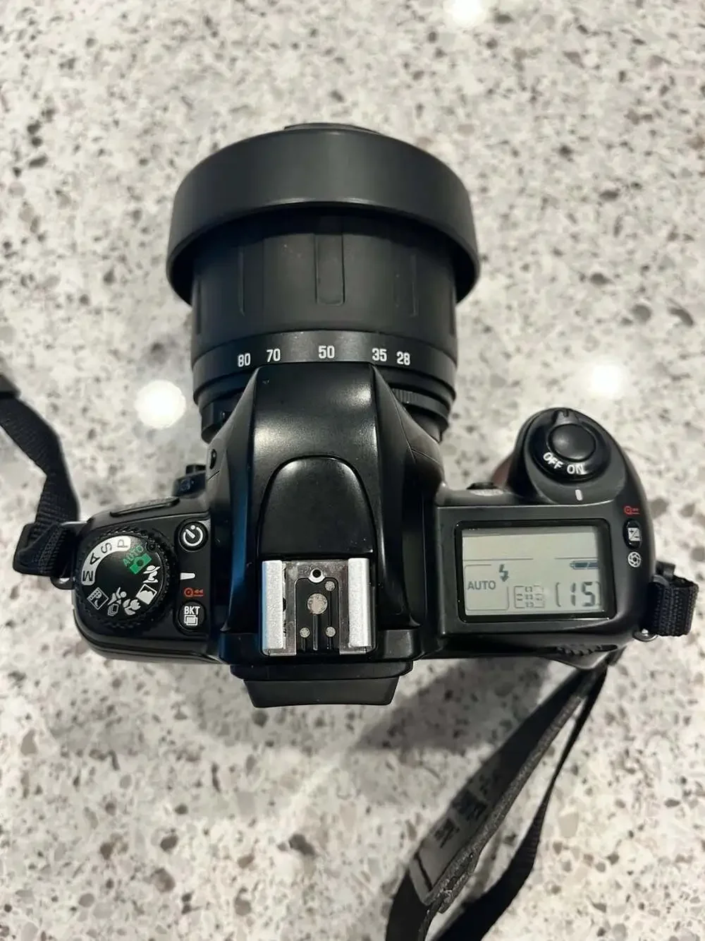 Nikon F65 35mm SLR Film Camera with Tamron Lens and Strap